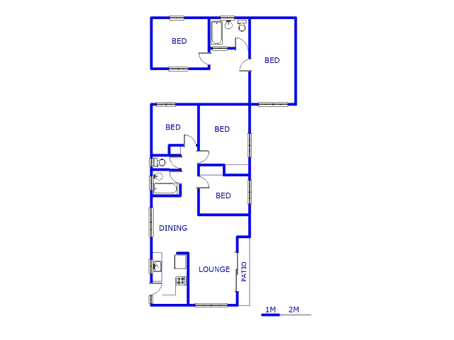 Floor plan of the property in Protea South