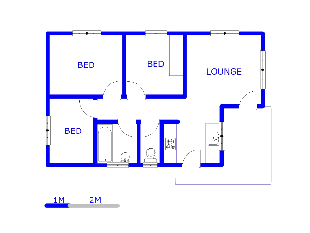 Floor plan of the property in Soshanguve East