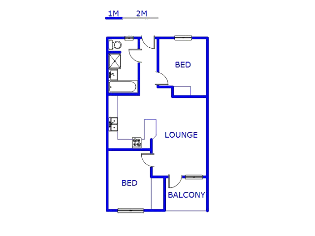 Floor plan of the property in Comet
