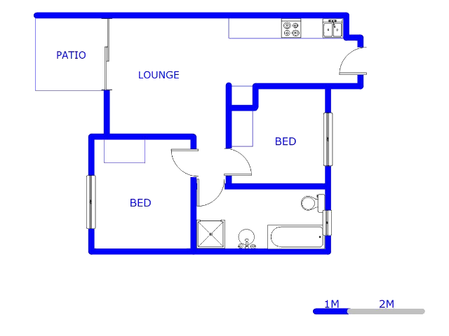 Floor plan of the property in Glen Marais