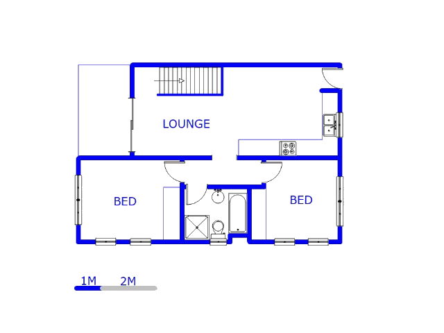 Floor plan of the property in Douglasdale