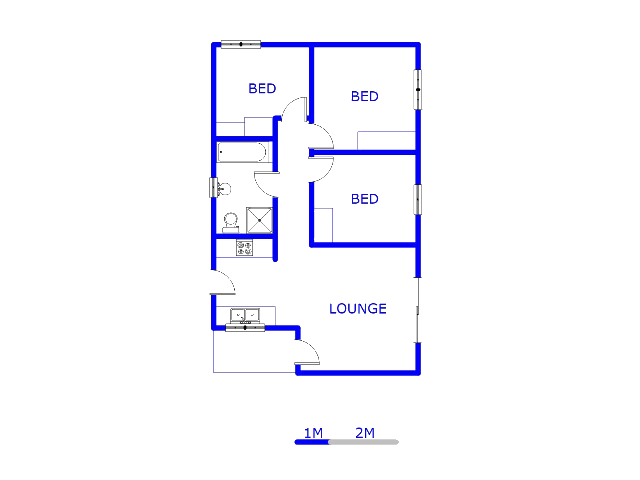 Floor plan of the property in Kirkney