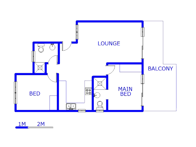 Floor plan of the property in Bergbron