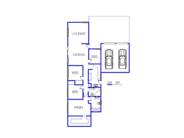 Floor plan of the property in Boksburg