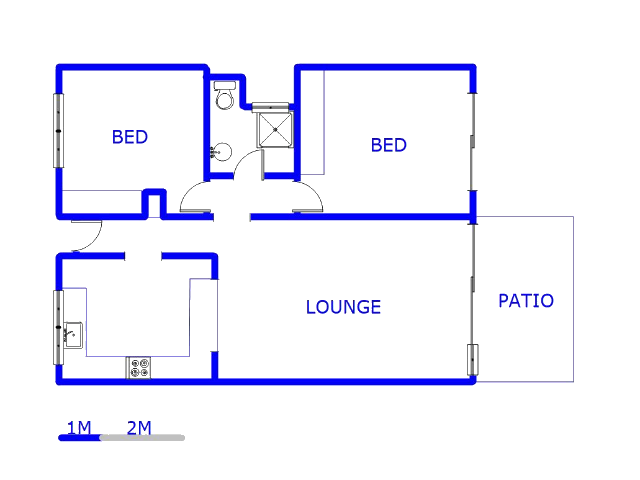 Floor plan of the property in Windsor East