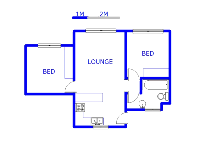 Floor plan of the property in Alsef A.H.