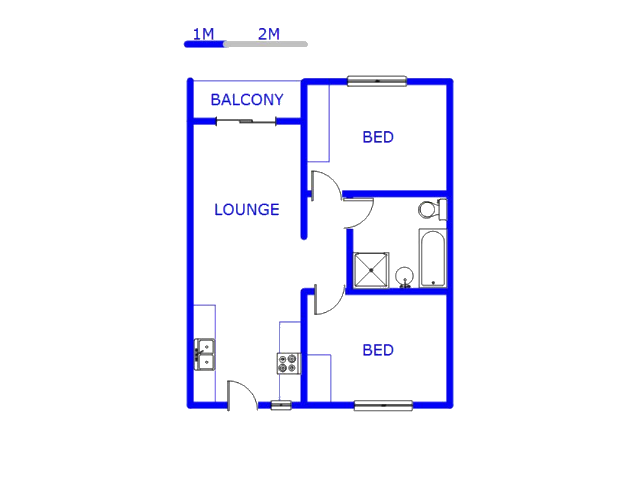 Floor plan of the property in Umbogintwini