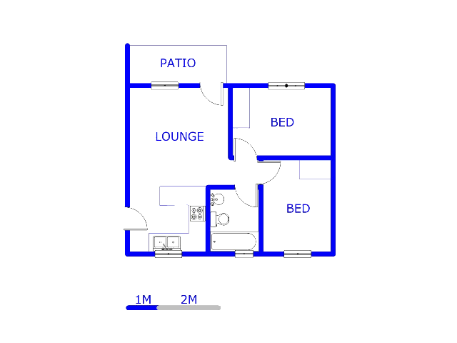 Floor plan of the property in Montana Tuine