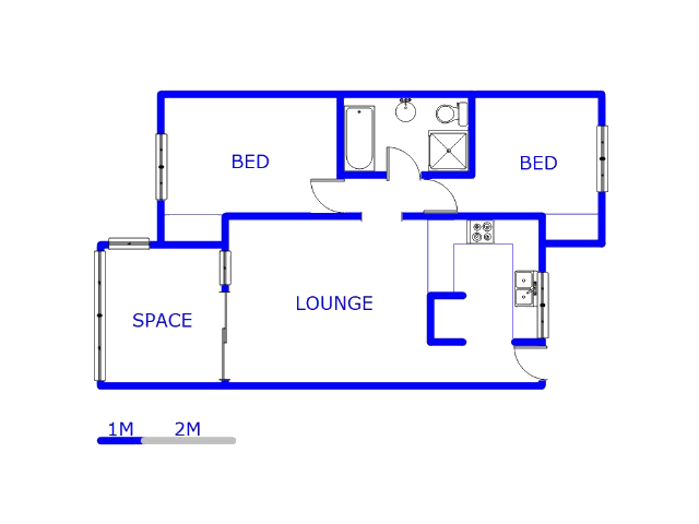 Floor plan of the property in Oakdene