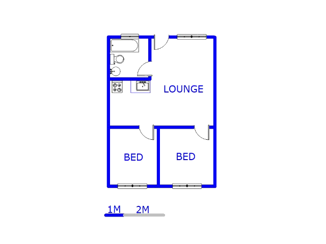 Floor plan of the property in Commercia