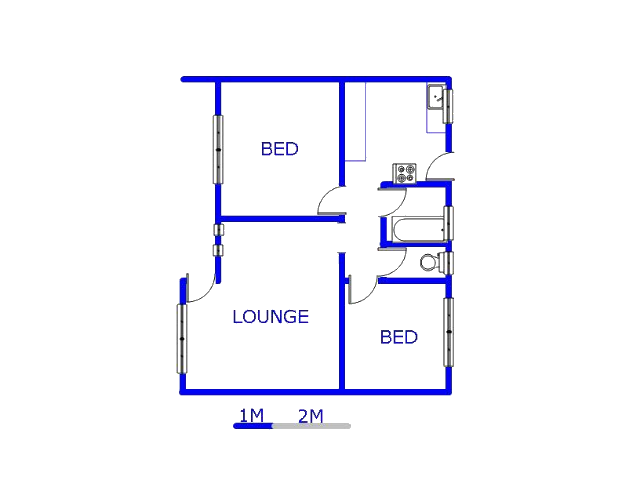 Floor plan of the property in Evaton