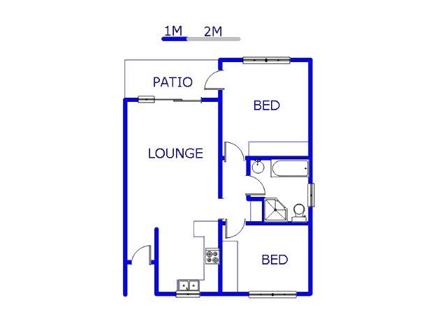 Floor plan of the property in Parkrand