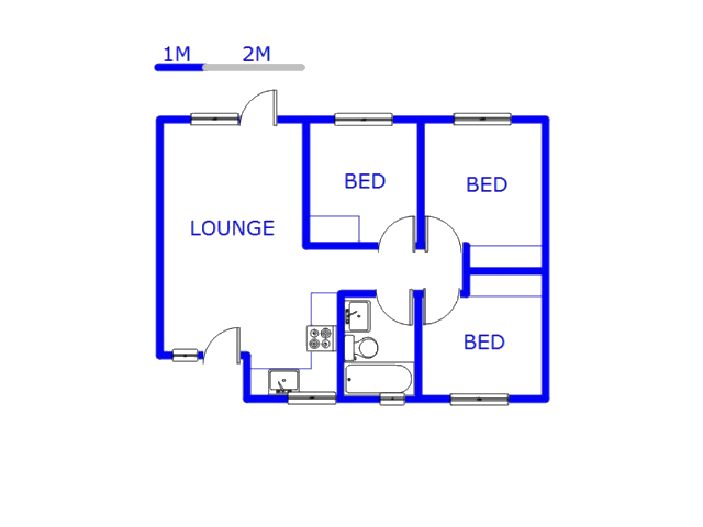 Floor plan of the property in Kew