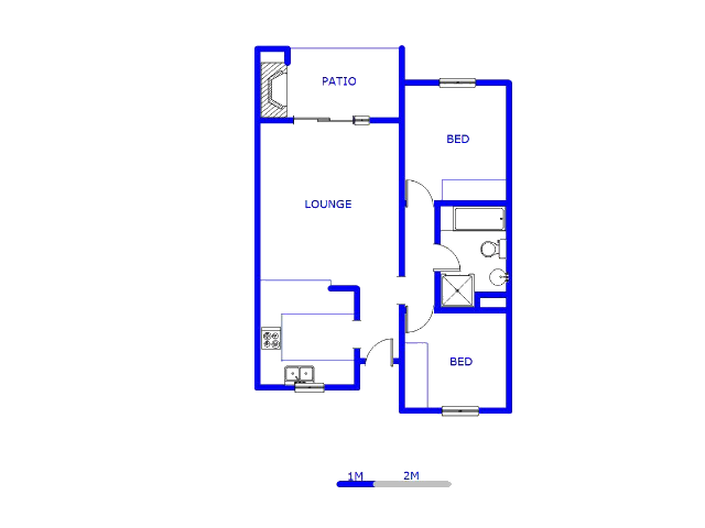 Floor plan of the property in Gordons Bay