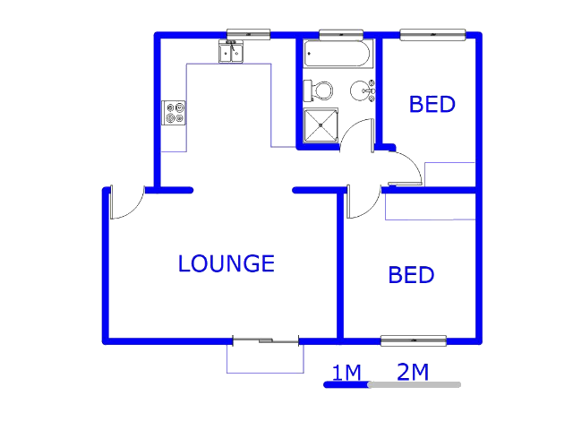Floor plan of the property in Randfontein