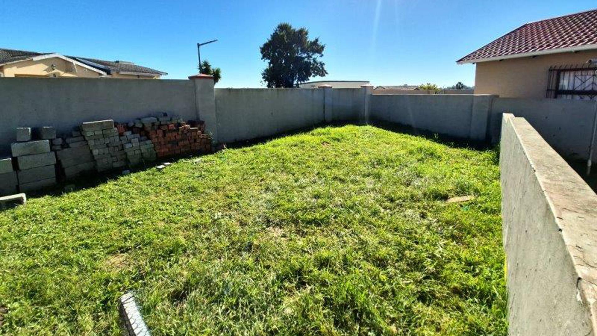 Backyard of property in East London