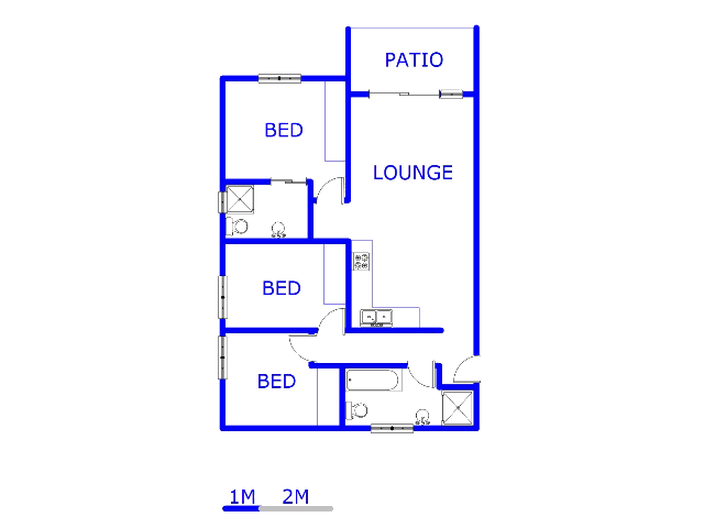 Floor plan of the property in Mooikloof