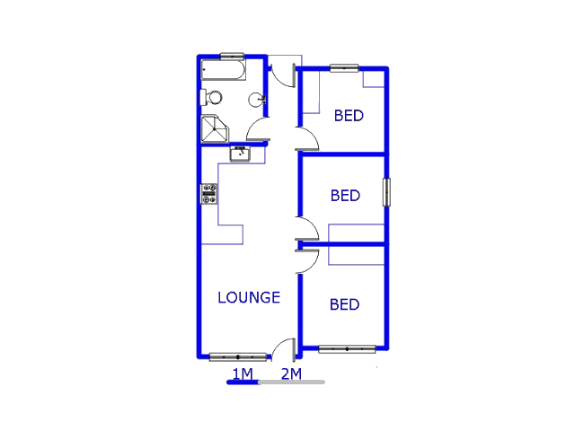 Floor plan of the property in Albertsdal