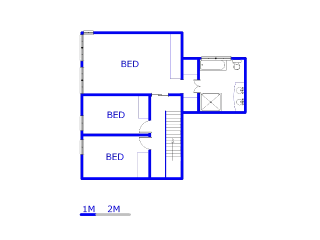 Floor plan of the property in Douglasdale