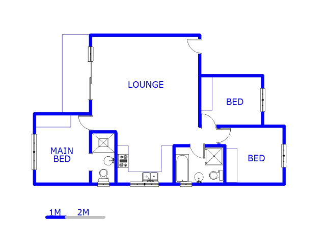 Floor plan of the property in Wilgeheuwel 