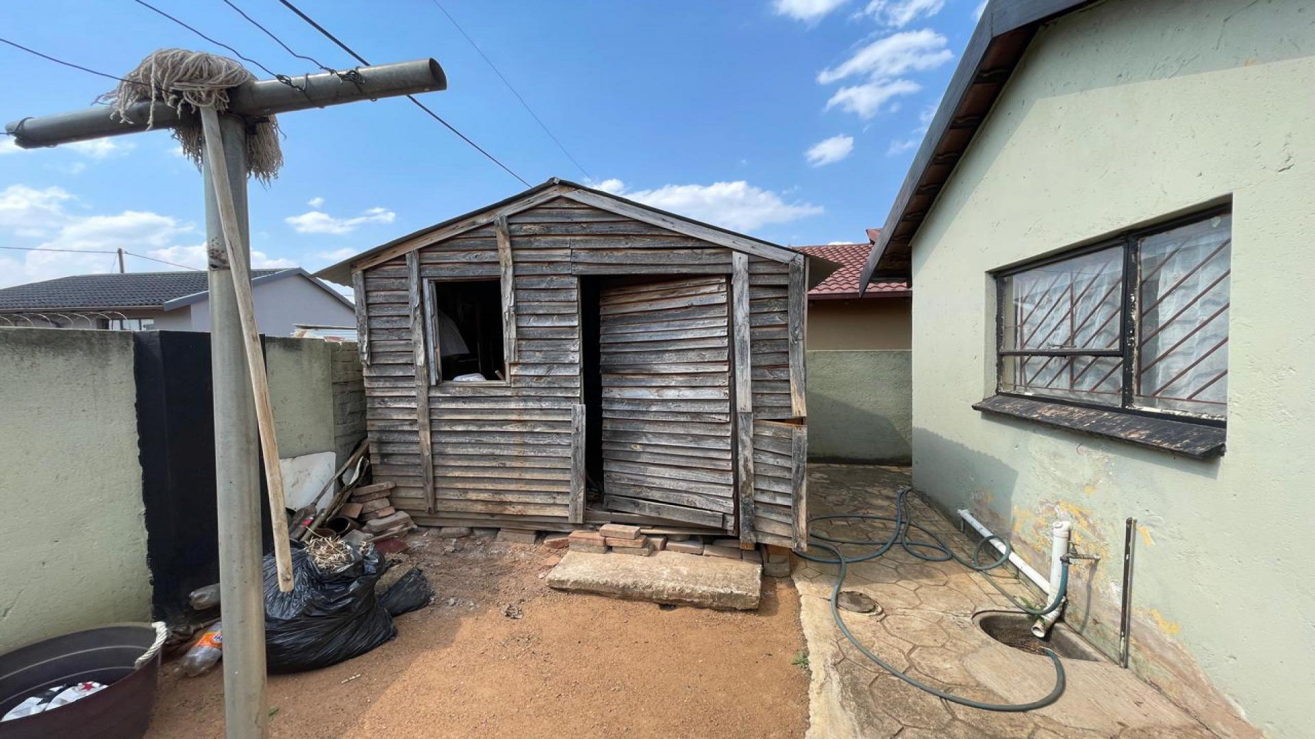 Backyard of property in Soshanguve