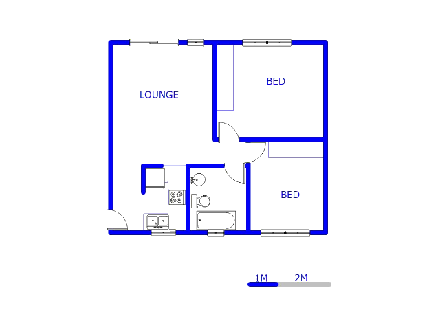 Floor plan of the property in Wilgeheuwel 