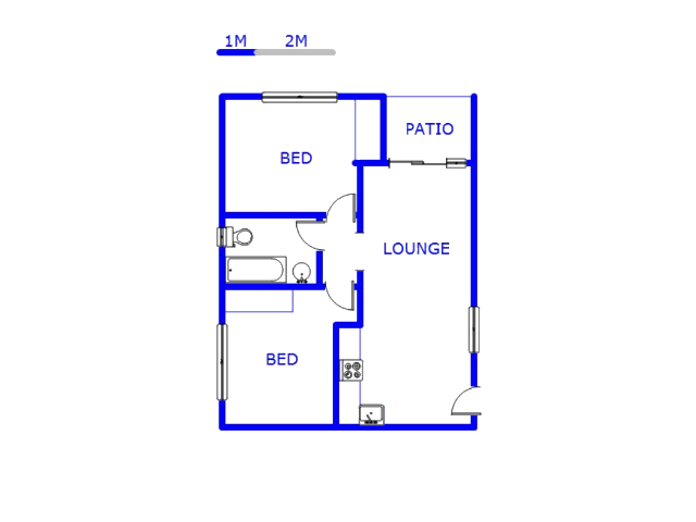 Floor plan of the property in Benoni