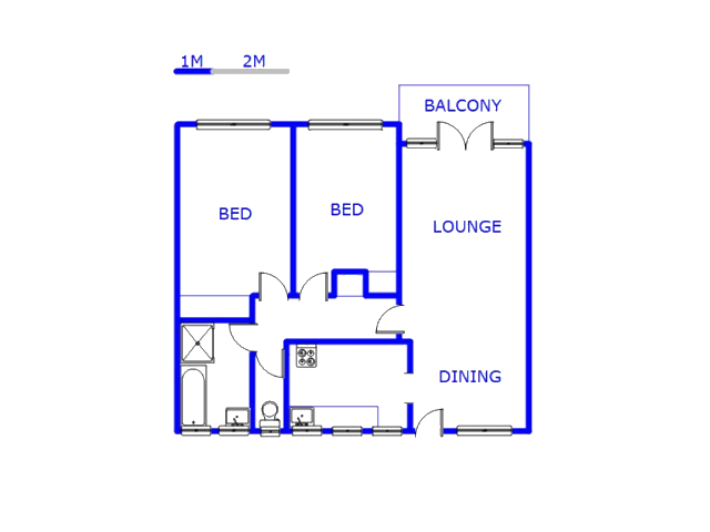 Floor plan of the property in Pineside