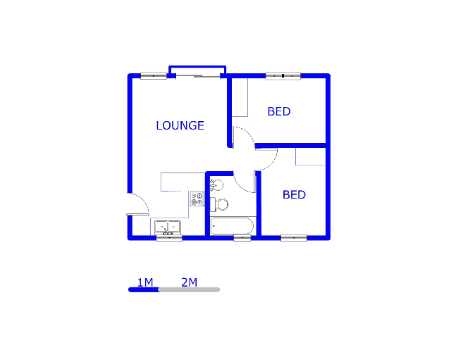 Floor plan of the property in Montana Tuine