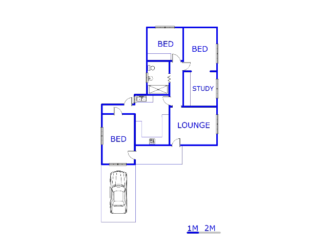 Floor plan of the property in Hermanstad
