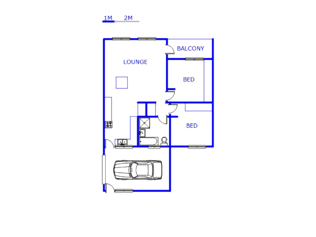 Floor plan of the property in Shelly Beach