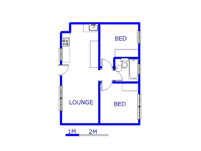 Floor plan of the property in Kempton Park