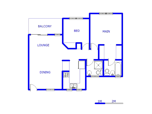 Floor plan of the property in Constantia Kloof