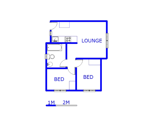 Floor plan of the property in Fleurhof