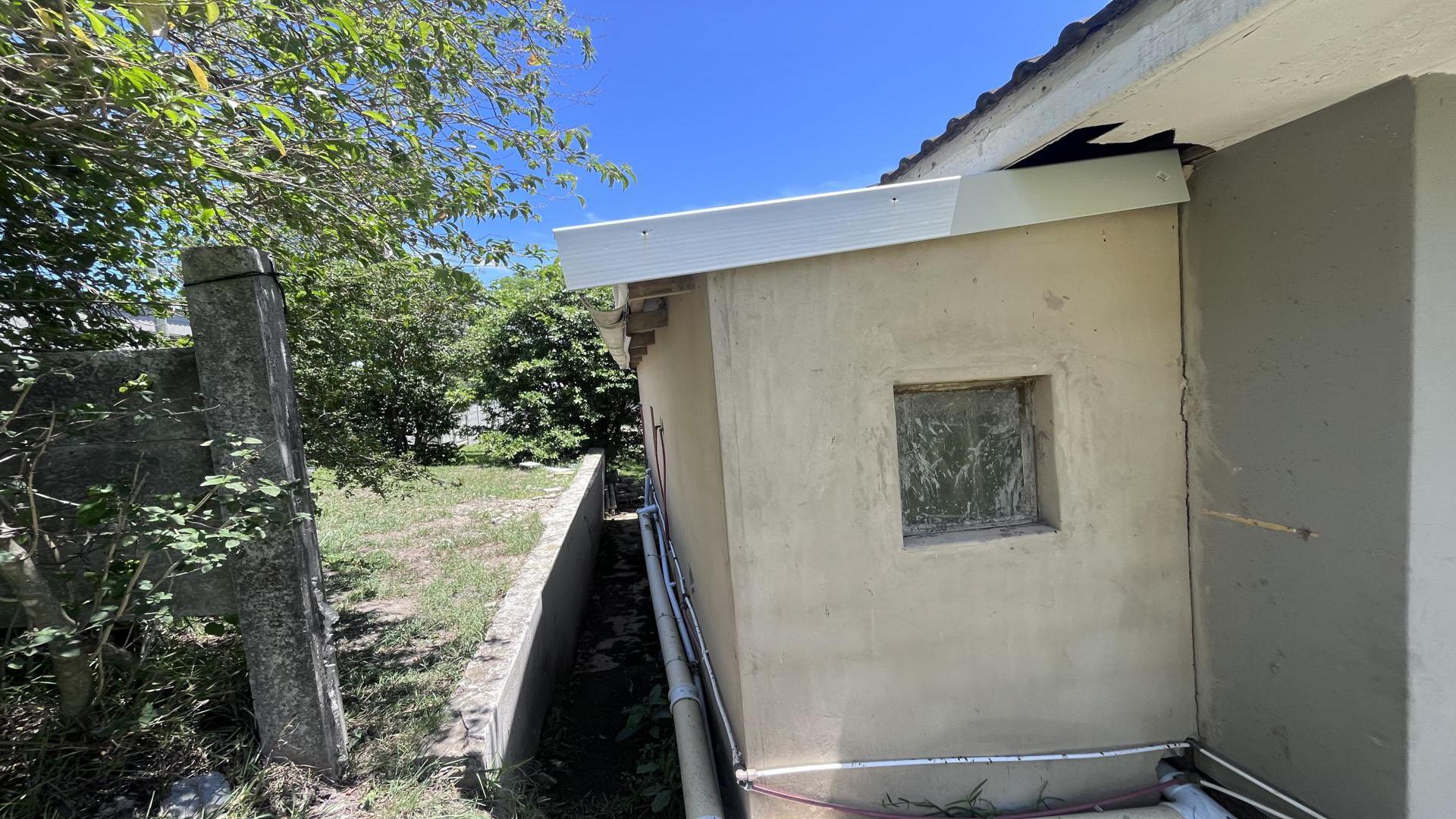 Backyard of property in East London