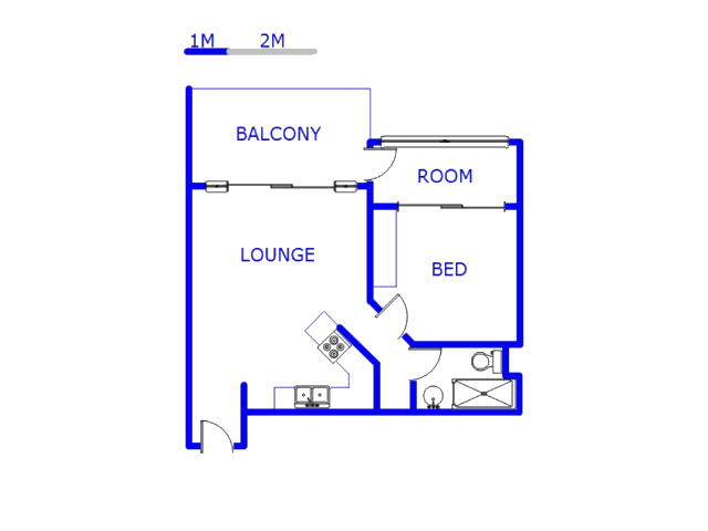 Floor plan of the property in Palmiet