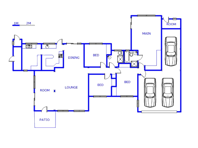 Floor plan of the property in New Germany 
