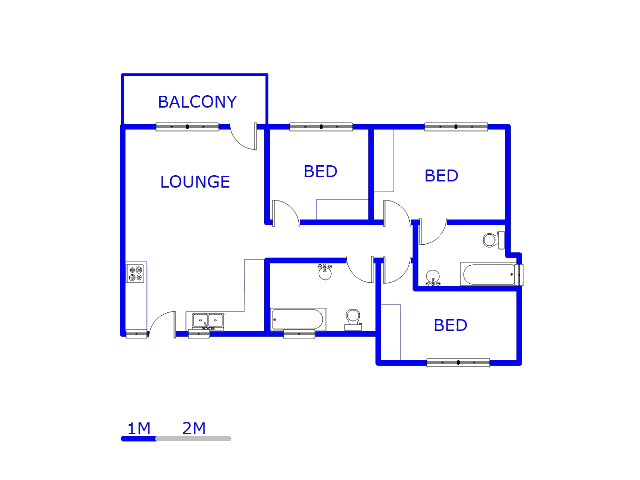 Floor plan of the property in Pretoria Gardens