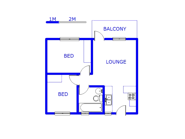 Floor plan of the property in Montana Tuine