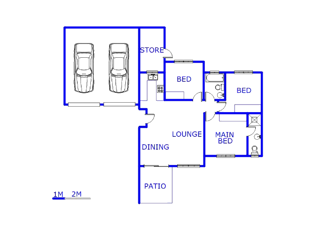 Floor plan of the property in Amandasig