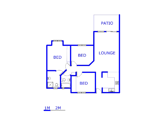 Floor plan of the property in Moreletapark