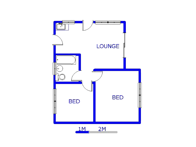 Floor plan of the property in Vaal Oewer