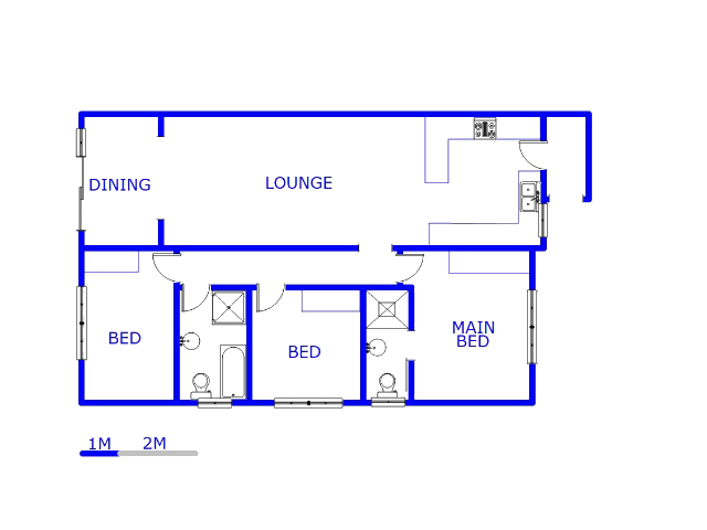 Floor plan of the property in Klippoortje