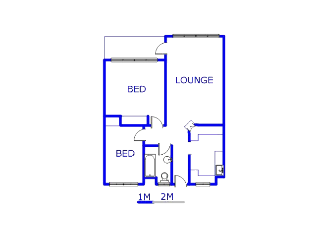 Floor plan of the property in Vanderbijlpark