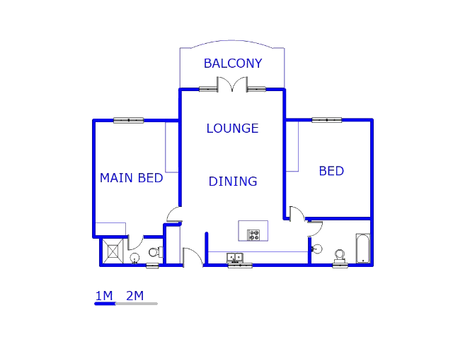 Floor plan of the property in Blue Valley Golf Estate