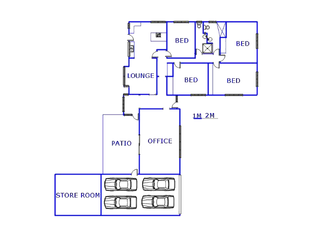 Floor plan of the property in Parkdene (JHB)