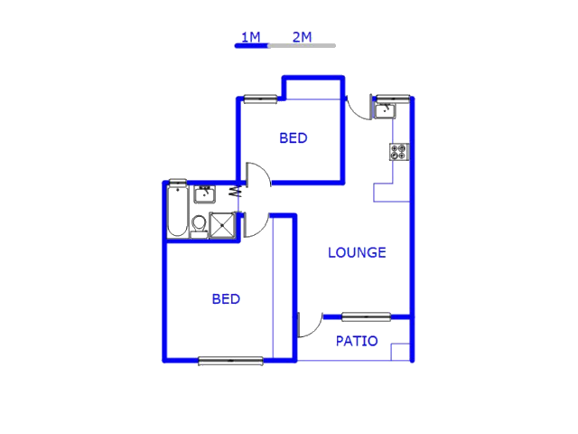 Floor plan of the property in Meyersdal