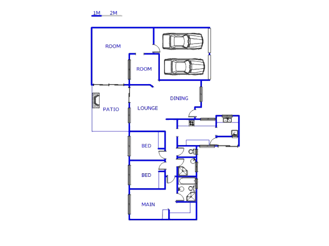 Floor plan of the property in Three Rivers