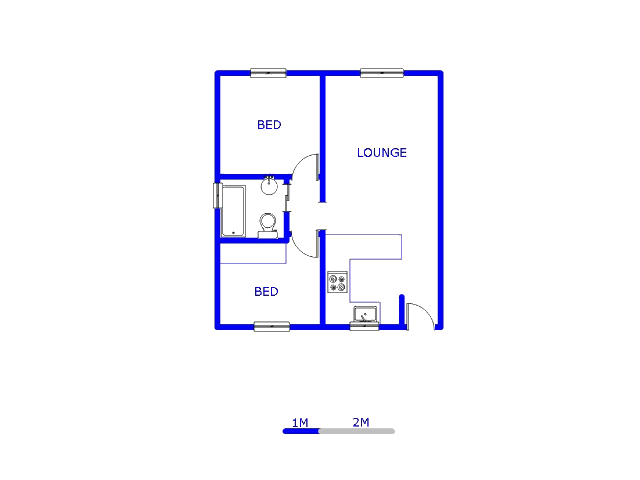 1st Floor - 48m2 of property for sale in Churchill Estate