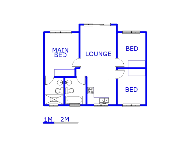 Floor plan of the property in Albertsdal